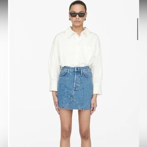Anine Bing Connie Denim Mini Skirt size 30